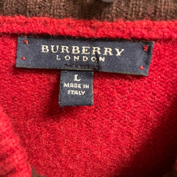 Burberry London Lambswool Men's Sweater - Picture 2 of 6